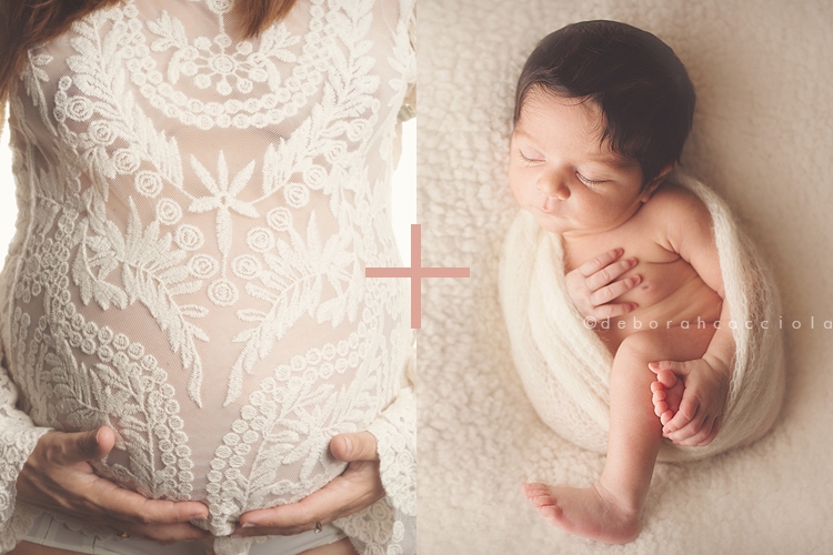Séance photo femme enceinte + nouveau-né