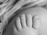Photo nouveau-ne Photo macro de pied de bébé