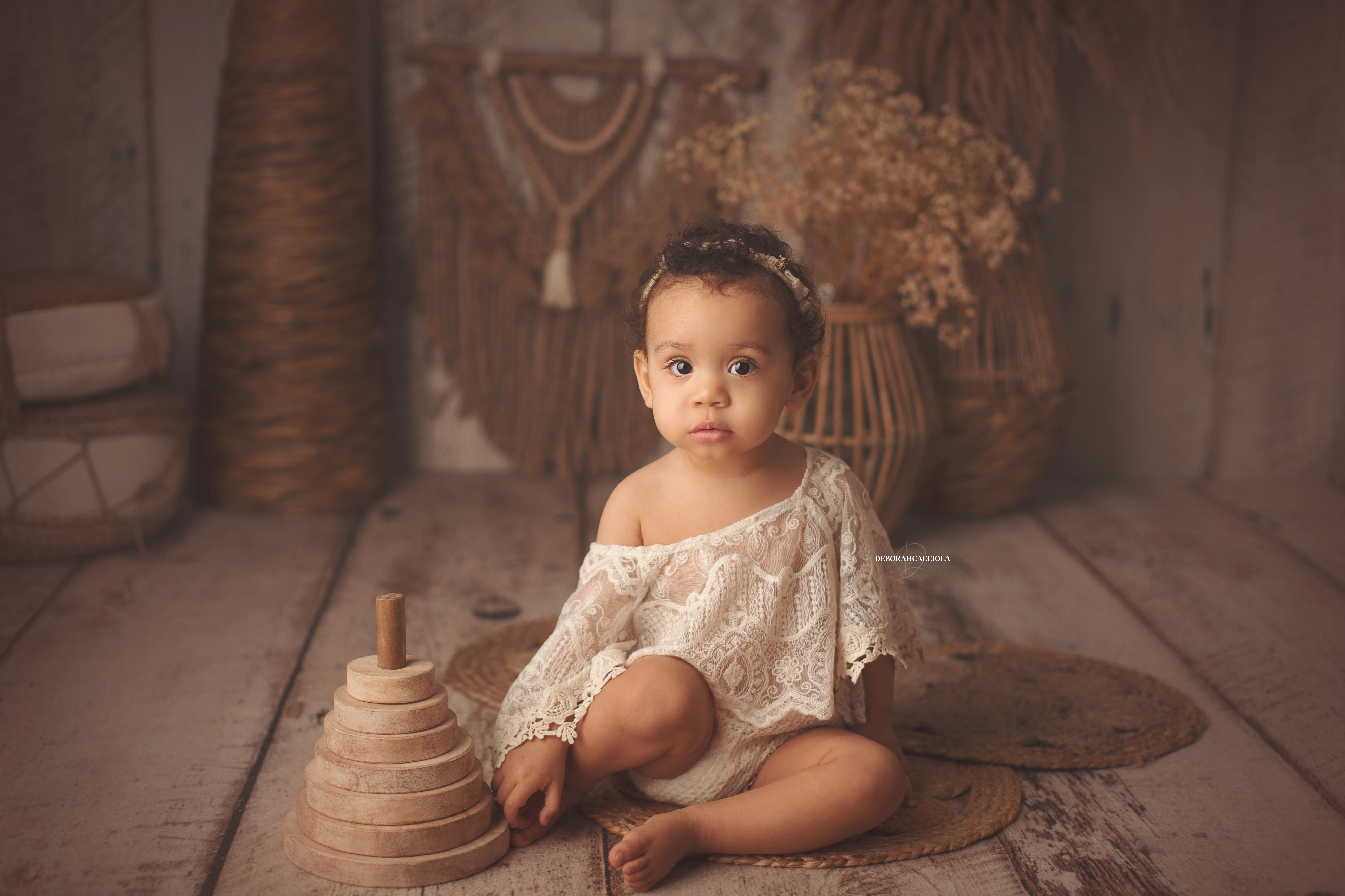 birthday portrait in studio in Orléans, France: celebration portrait, soft panoramic scene, natural tones