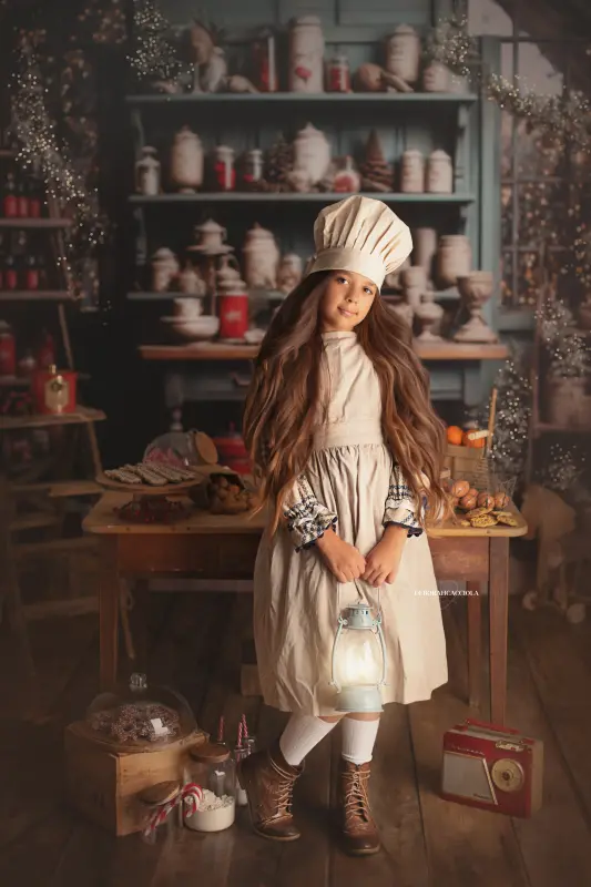 Christmas photo studio Orléans, France: festive end-of-year moment, soft vertical framing, balanced colors