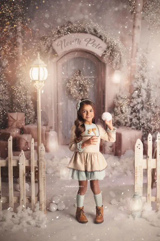 Christmas portrait in Orléans, France: Christmas atmosphere, polished vertical portrait, light palette