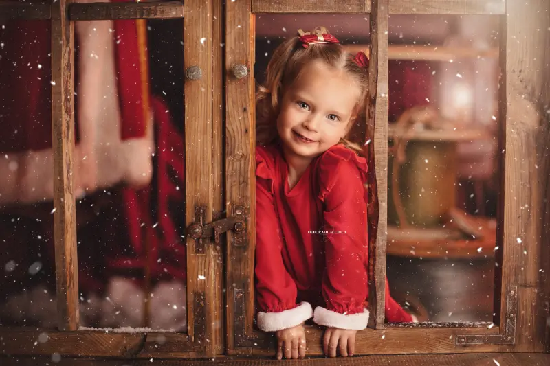 Christmas portrait in Orléans, France: Christmas atmosphere, wide natural composition, balanced colors