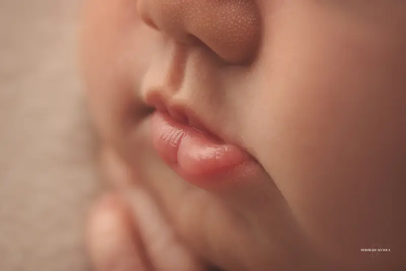 newborn photo in Orléans, France, baby in the first days, wide natural composition, natural tones