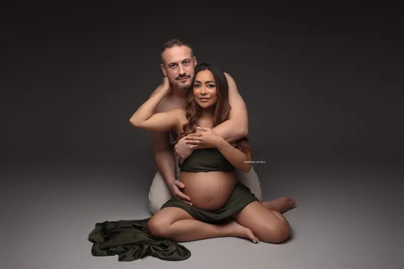 pregnancy scene in Orléans, France, mother-to-be portrait, harmonious wide shot, natural colors