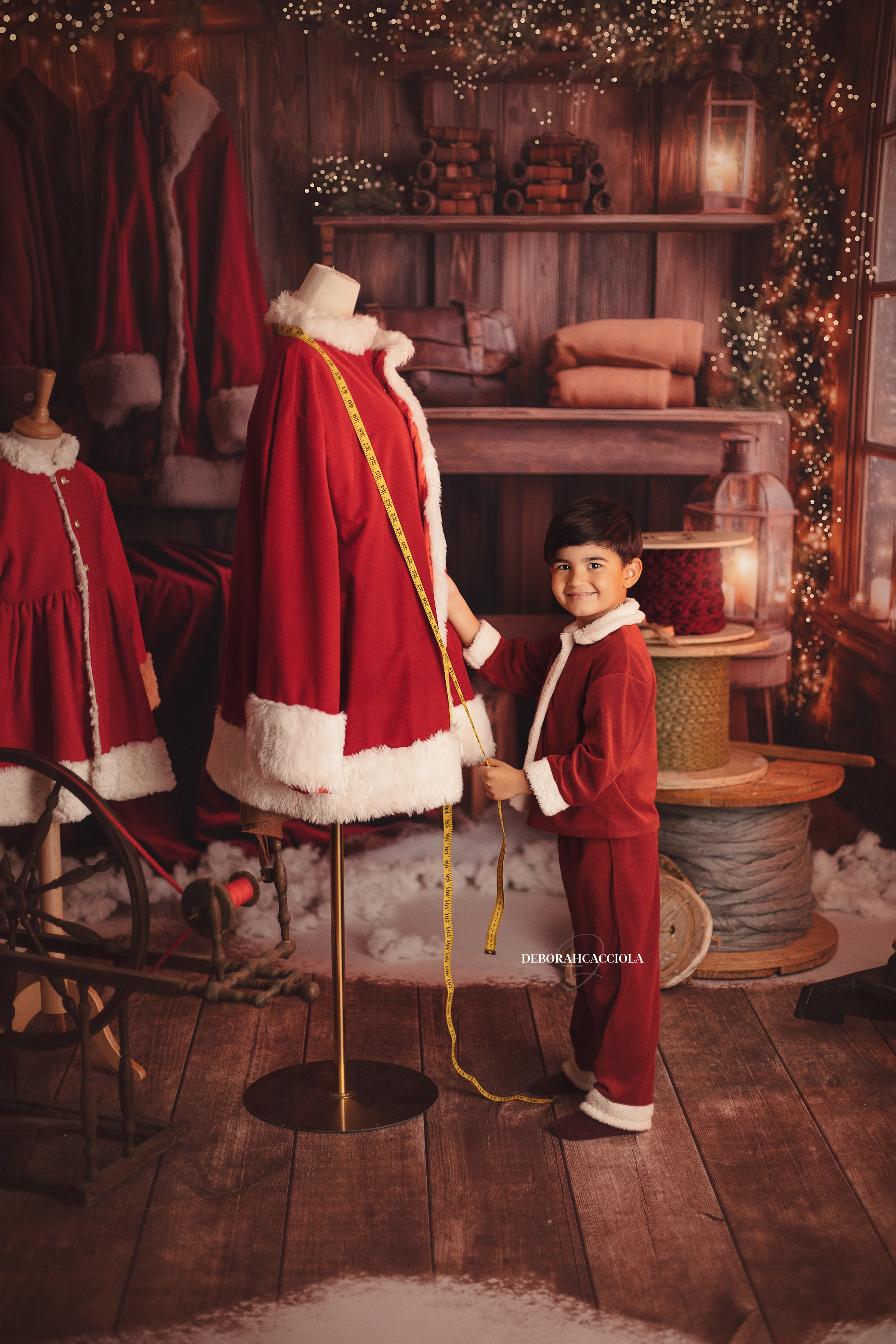 retrato de Navidad Orléans, Francia: ambiente navideño, composición cerrada y elegante, tonos naturales