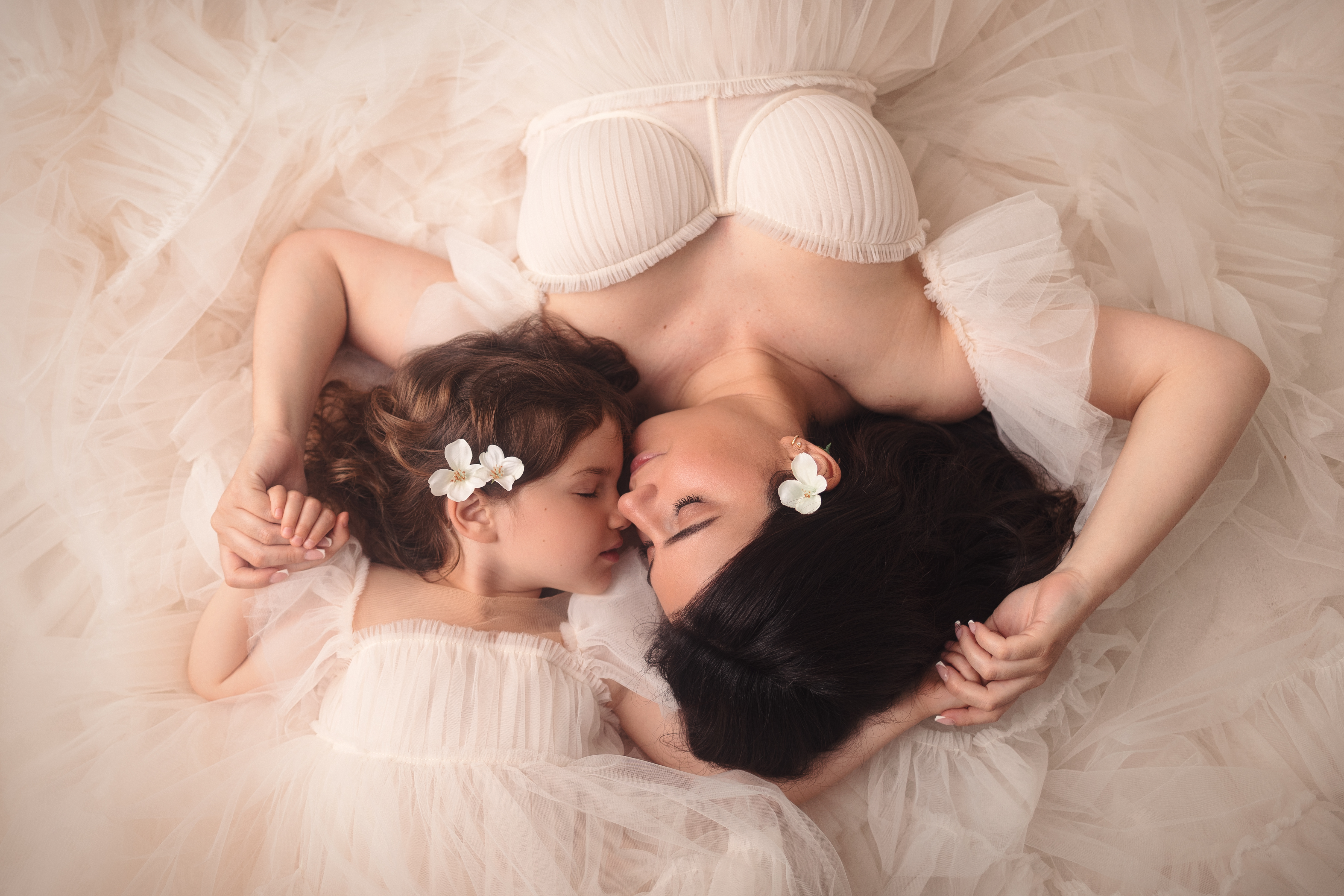 Ambiance mini-séance Fête des mères avec portraits maman-enfants