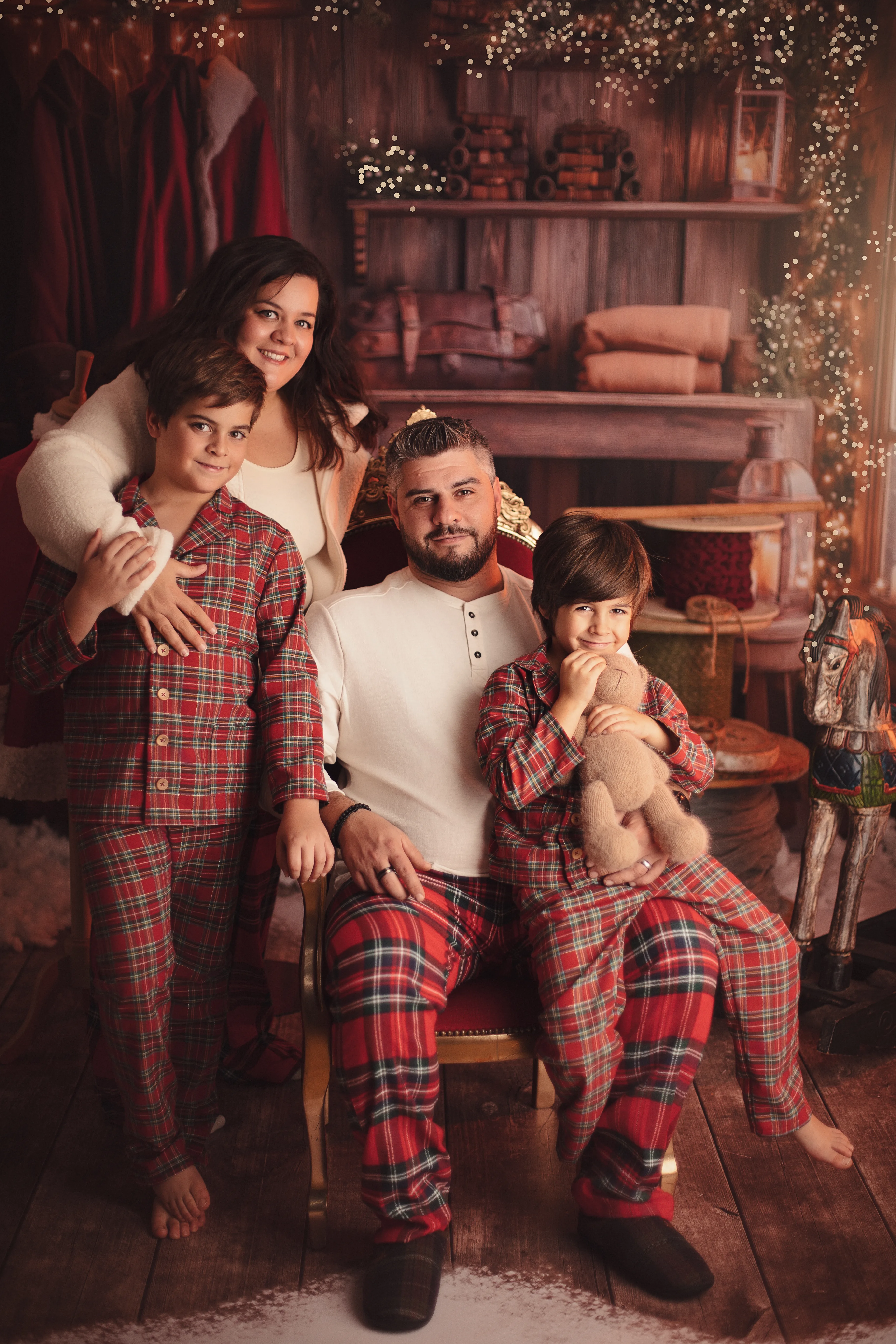 Famille fidèle aux séances photo Noël chaque année