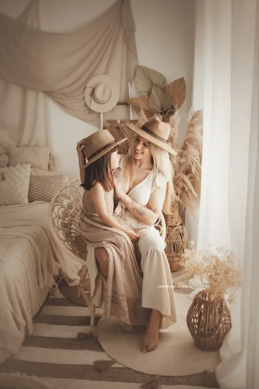 Séance bohème à Orléans - ambiance bohème naturelle, portrait vertical soigné, rendu naturel