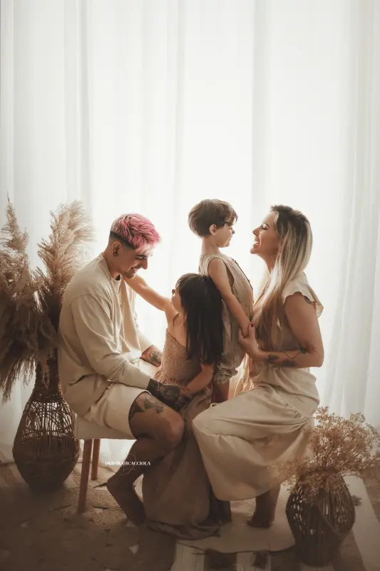 Photo bohème studio Orléans : scène élégante au style bohème, cadrage vertical doux, rendu naturel