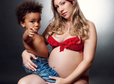 Photo grossesse Photo studio de grossesse avec enfant