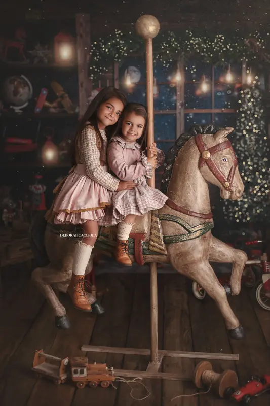 Photo Noël studio Orléans : instant festif de fin d'année, composition resserrée élégante, tonalités naturelles