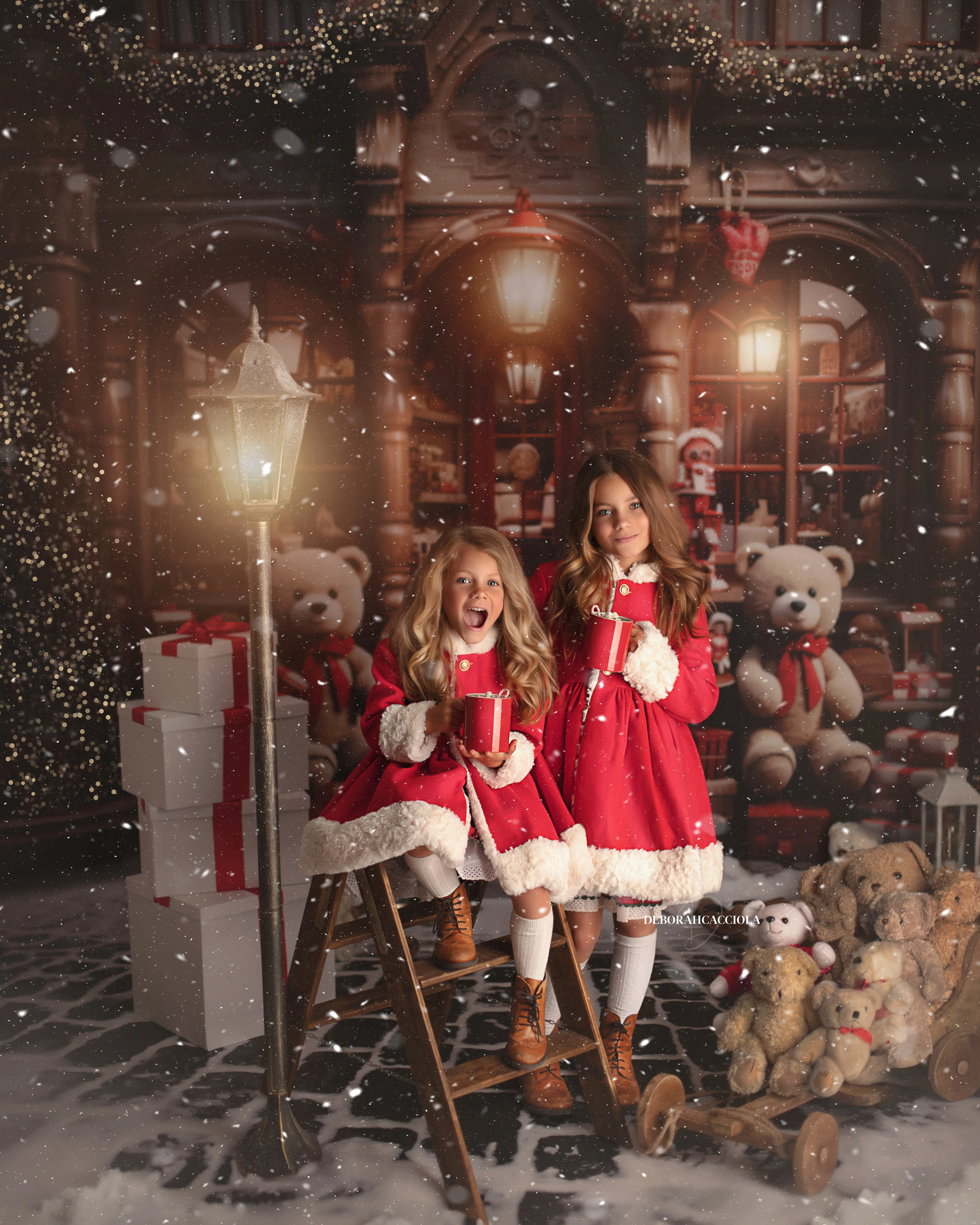 Portrait Noël à Orléans : ambiance de Noël, plan vertical naturel, palette claire