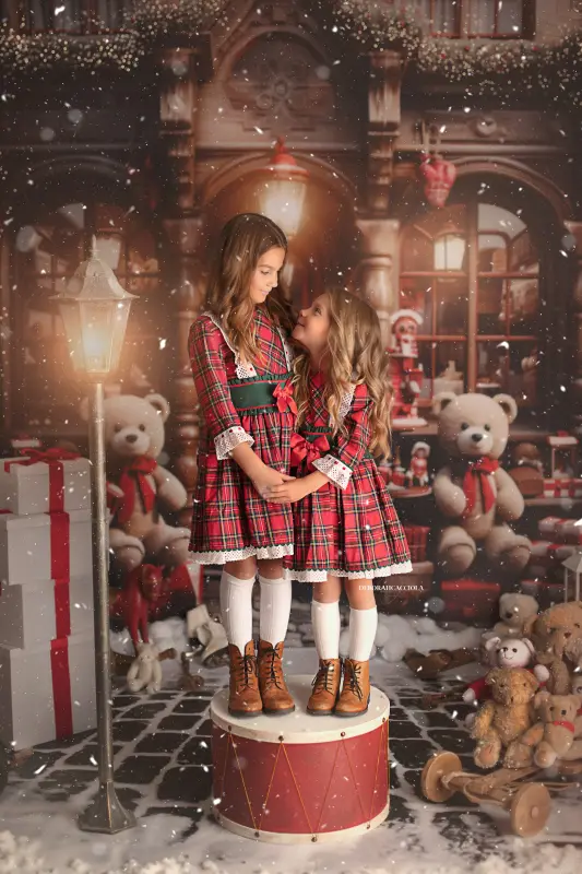 Photo Noël studio Orléans : instant festif de fin d'année, composition resserrée élégante, couleurs équilibrées