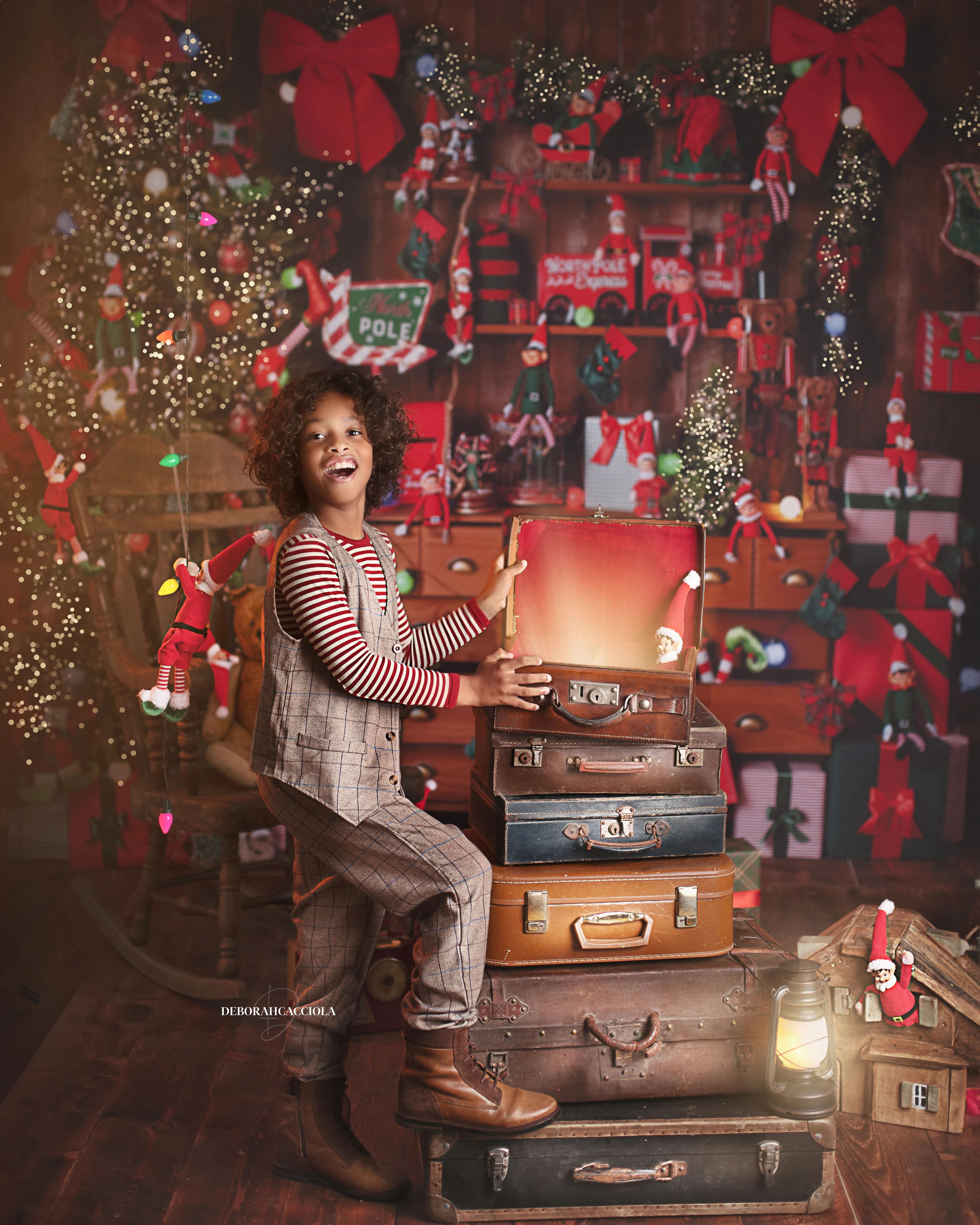 Portrait Noël Orléans : ambiance de Noël, cadrage vertical doux, couleurs équilibrées