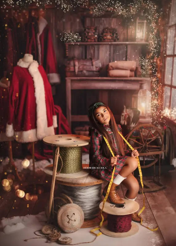 Portrait Noël Orléans : ambiance de Noël, cadrage vertical doux, palette claire