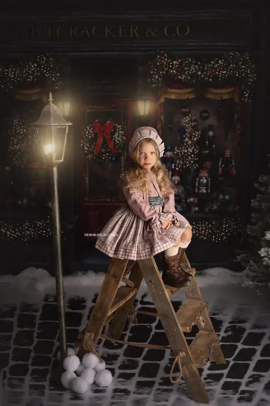 Portrait Noël Orléans : ambiance de Noël, cadrage vertical doux, couleurs douces