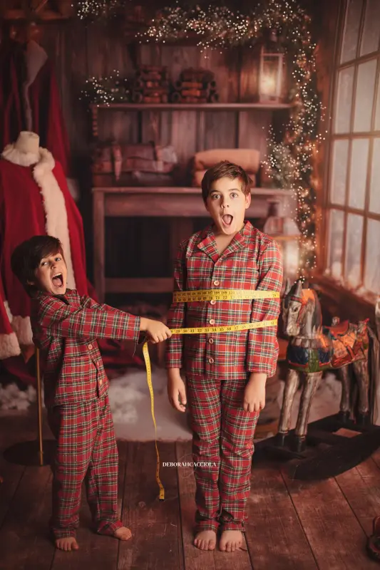Photo Noël studio Orléans : instant festif de fin d'année, cadrage vertical doux, tonalités naturelles