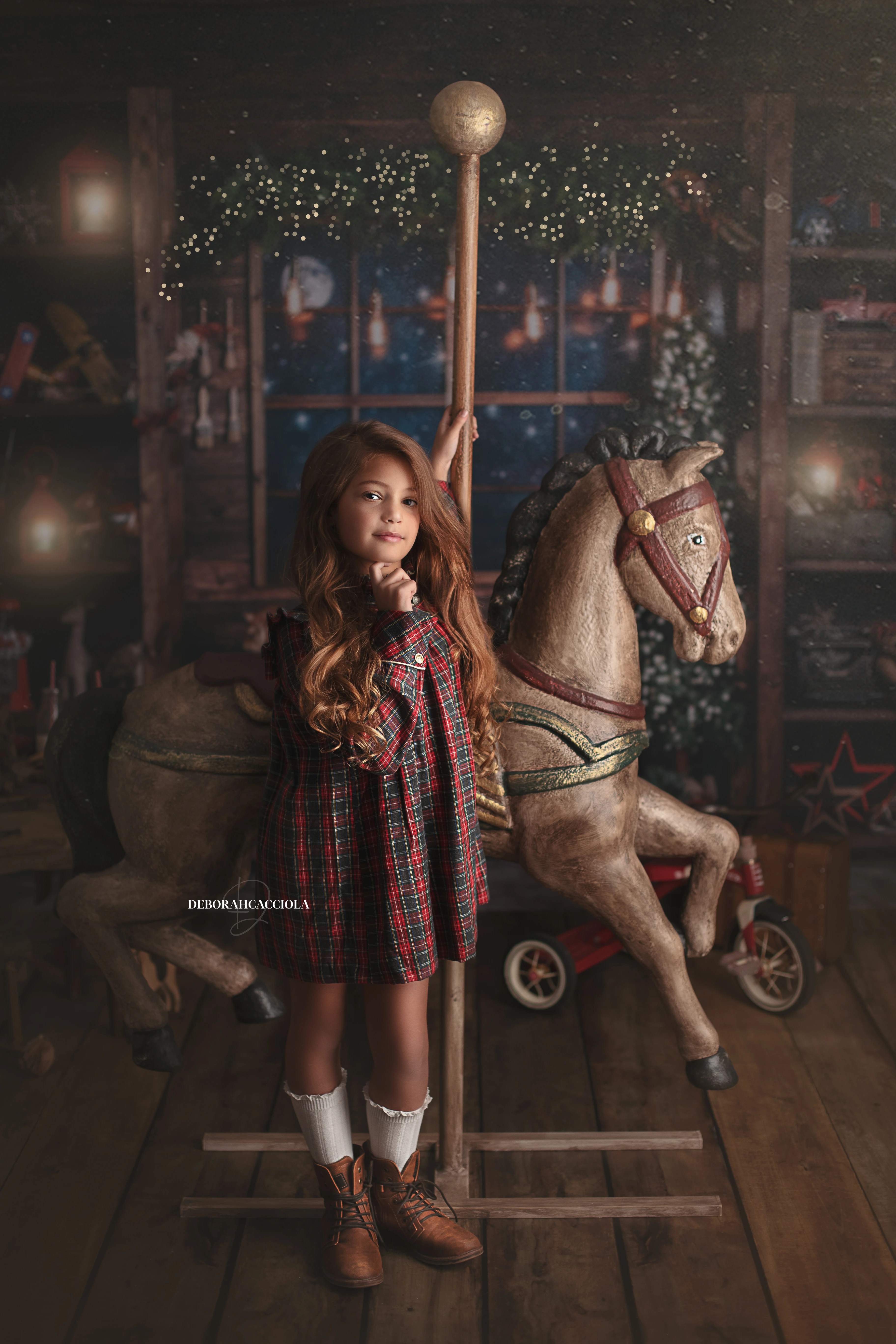 Photo Noël studio Orléans : instant festif de fin d'année, composition resserrée élégante, couleurs équilibrées